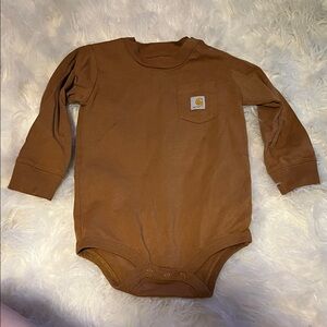 Carhartt Brown Kids One Piece Bodysuit